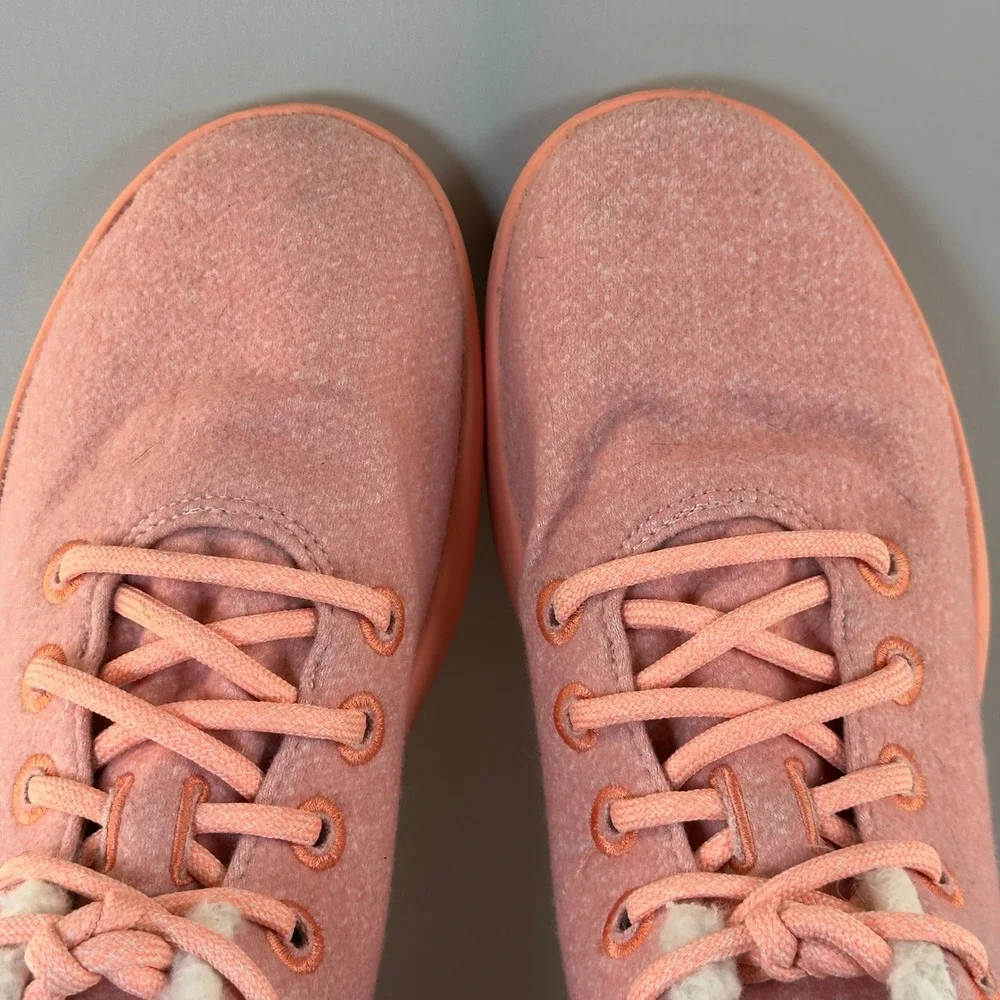 Allbirds Wool Runner Up Mizzle Fluff Women 9 Peach Pink Comfort Sneaker Boot Mid